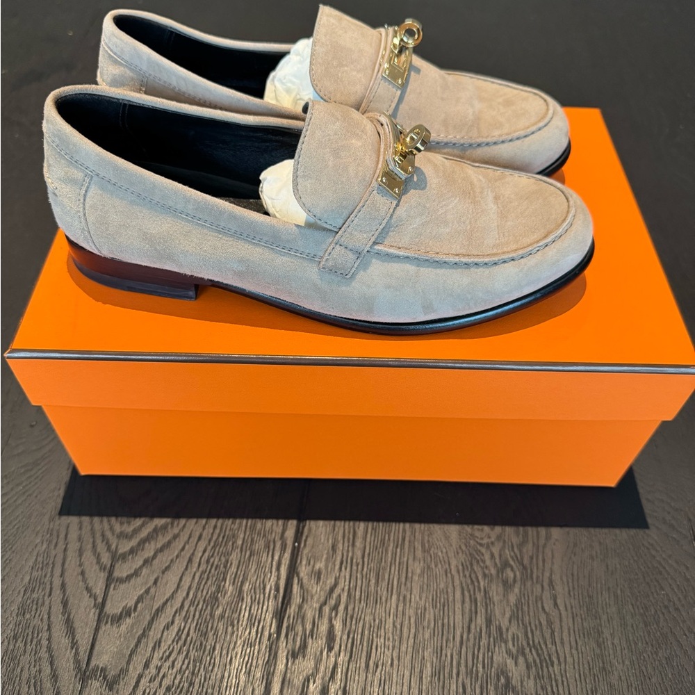 Hermes Destin Loafer Beige Lin USED - Picture 9 of 10